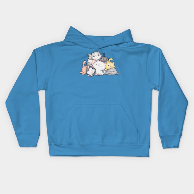 Pile of Kittens Kids Hoodie by LyddieDoodles